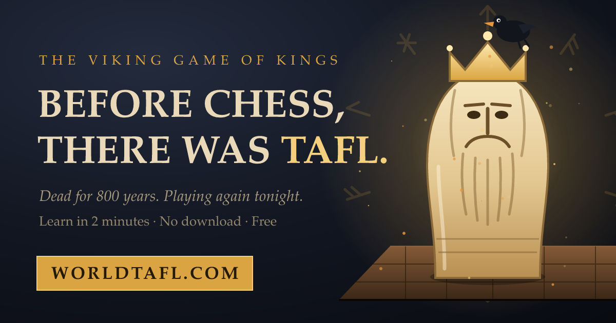 One move wins this. The Viking board game chess replaced. logo